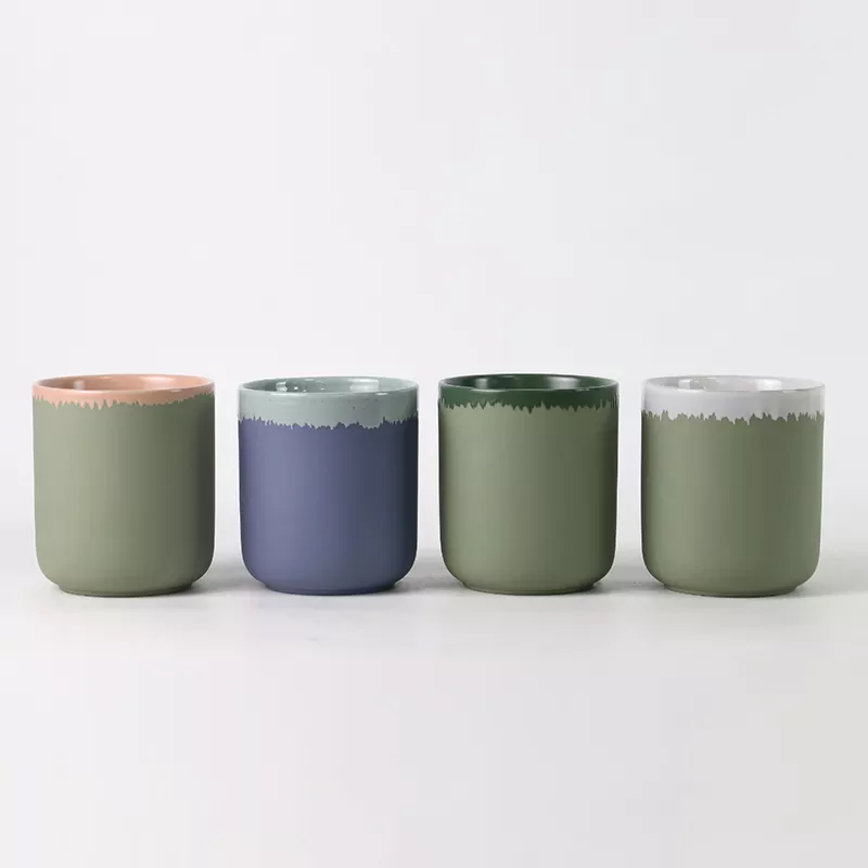 Keramisk ljushållare med naturlig färgfinish