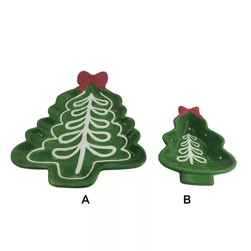 Julgran tallrik handmålad semester gåva