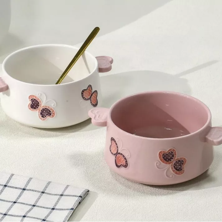 Diskmaskin säker handmålad keramisk skål