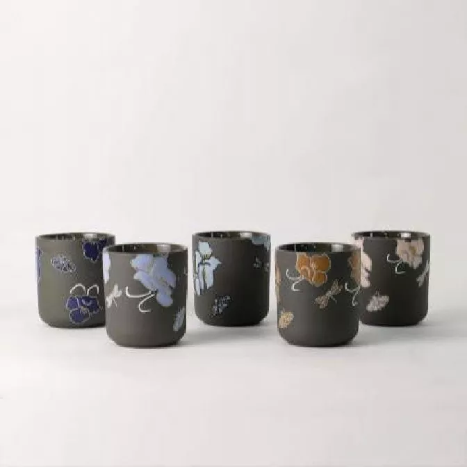 Blommig Whisper Handmålad konstljusstake