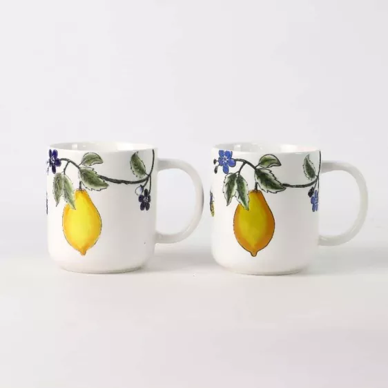 Handmålad keramisk mugg