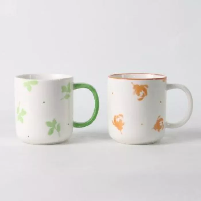 Handmålad keramisk mugg