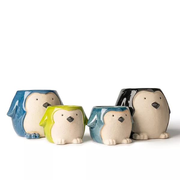 Pingvinformade keramiska ljusstakar Pingvinformade keramiska ljusstakar