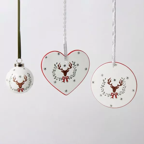 Unik handgjord julgransdekor i keramik